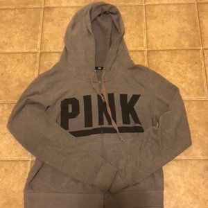 Pink Victoria’s Secret zip up hoodie